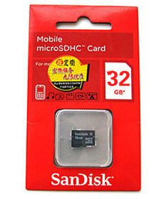 SanDisk 32GB microSDHC geheugenkaart (Bulk Pakket)