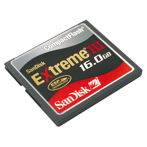 16 GB de SanDisk Extreme III Compact Flash Card