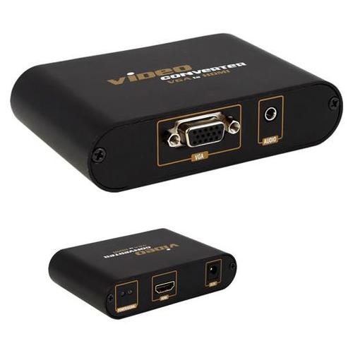 VGA Video + 3.5mm Audio naar 1080P HDMI HDTV-converter adapter v