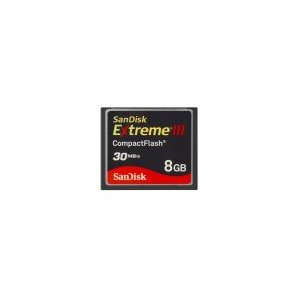 SanDisk 8 GB Extreme III CF-kaart SDCFX3-008G-A31 (Retail Packag