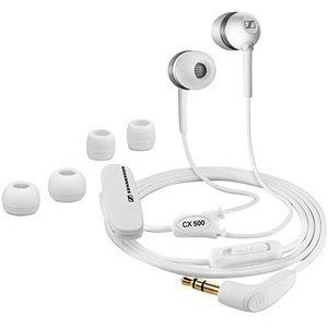CX 500-W Lightweight In-Ear Stereo Headphone (White)
