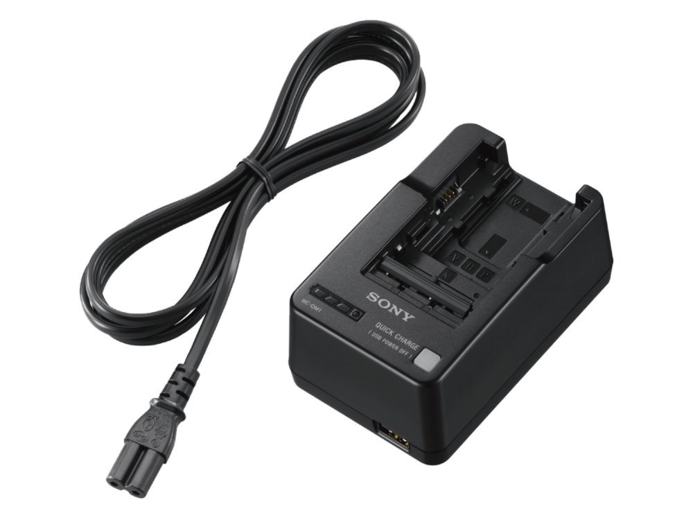 Sony BCQM1 Compact Battery Charger (Black)
