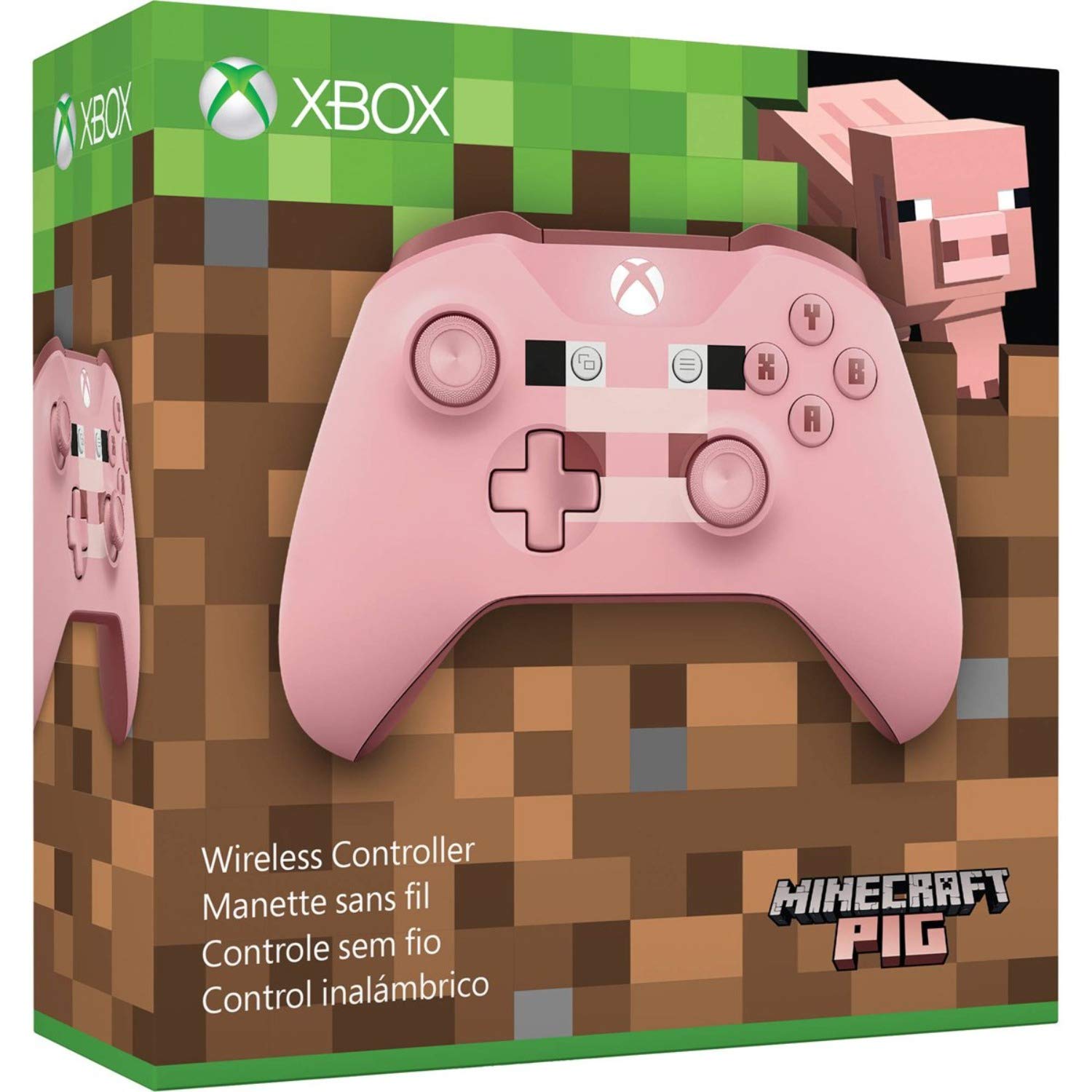 Contrôleur sans fil Microsoft Xbox One (Minecraft Pig)
