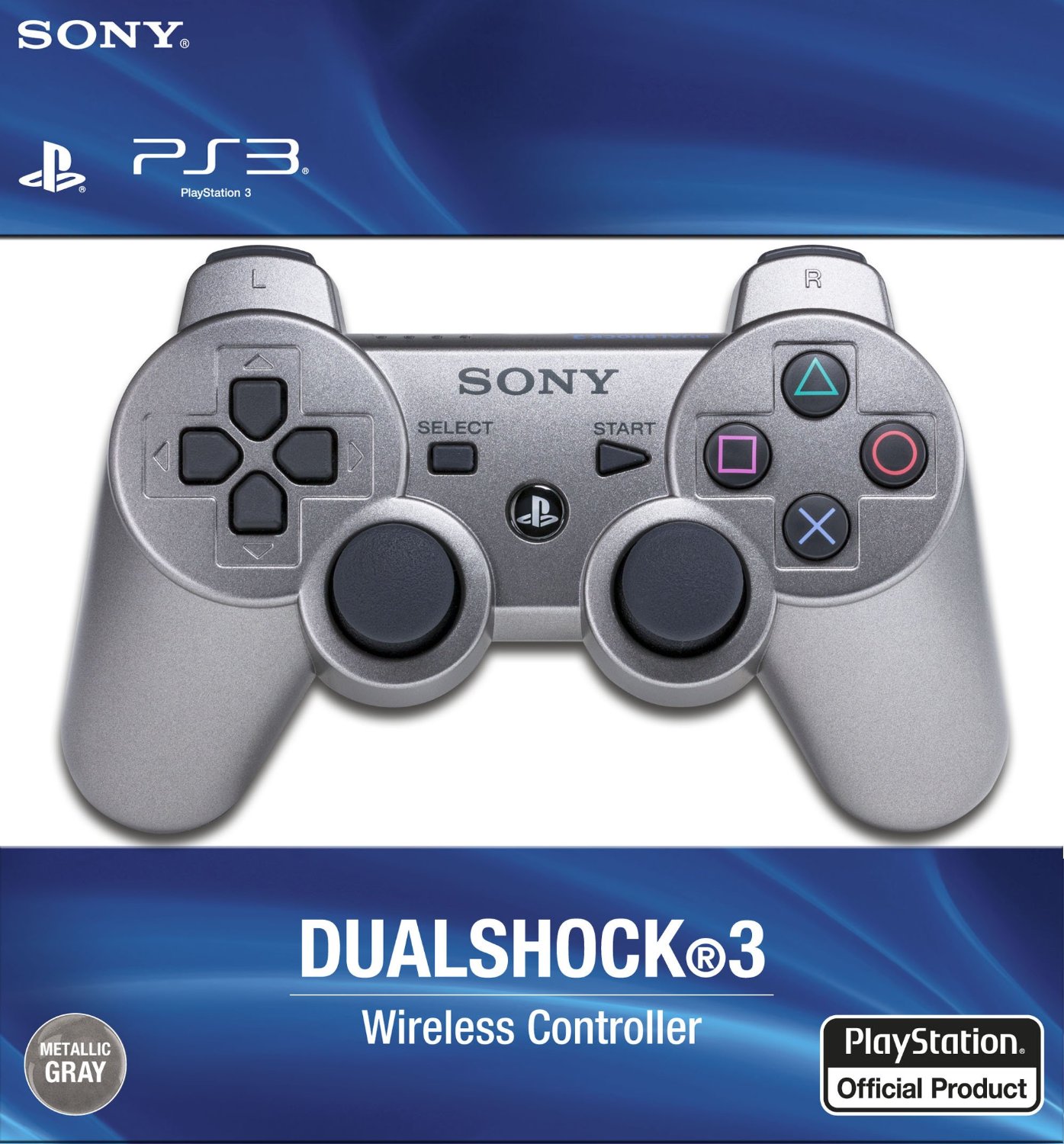 PlayStation 3 DualShock 3 controlador inalámbrico - gris metali