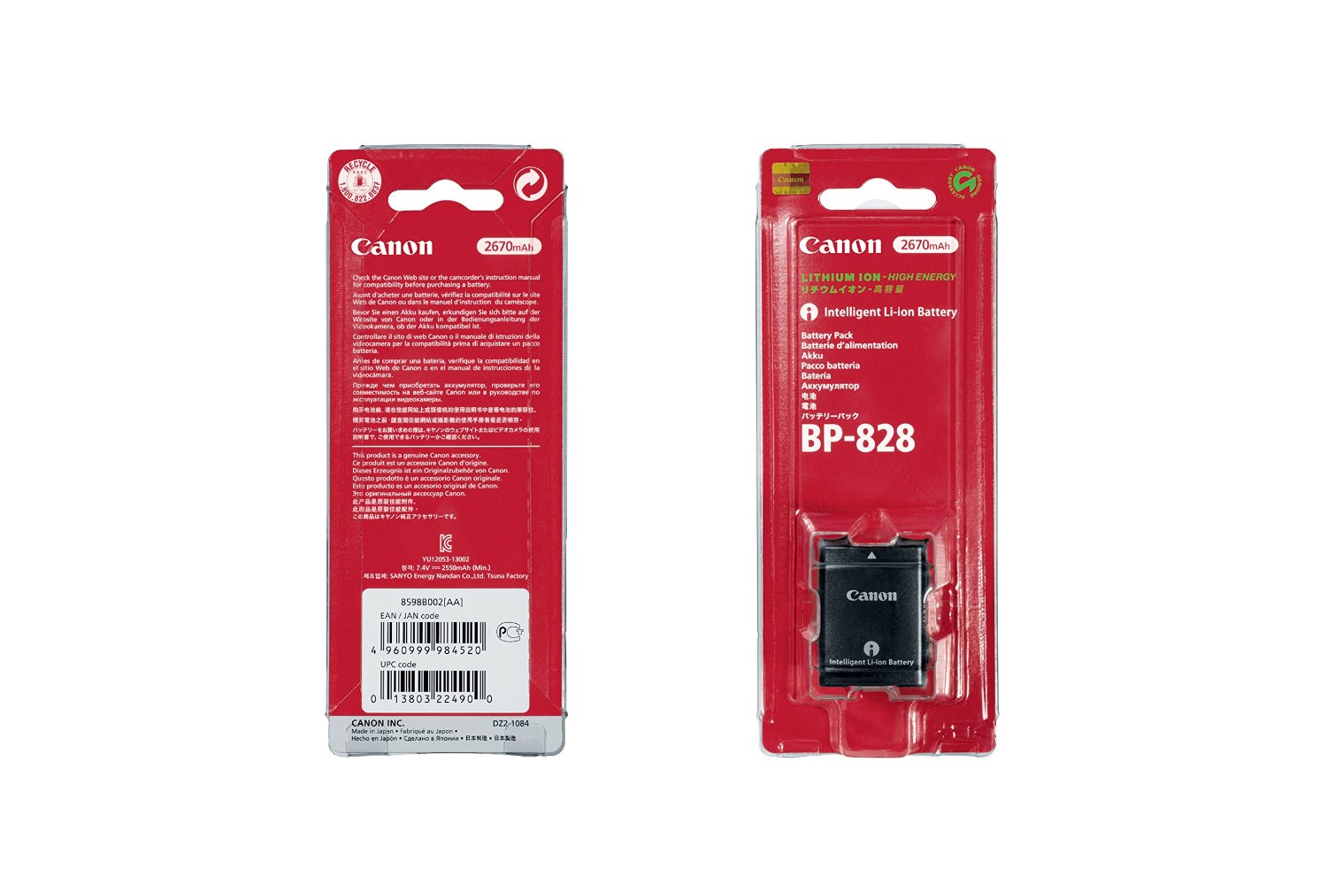 Pack de batterie Canon BP-828